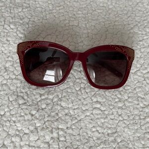 Chloe Burgundy Sunglasses with Gold Details